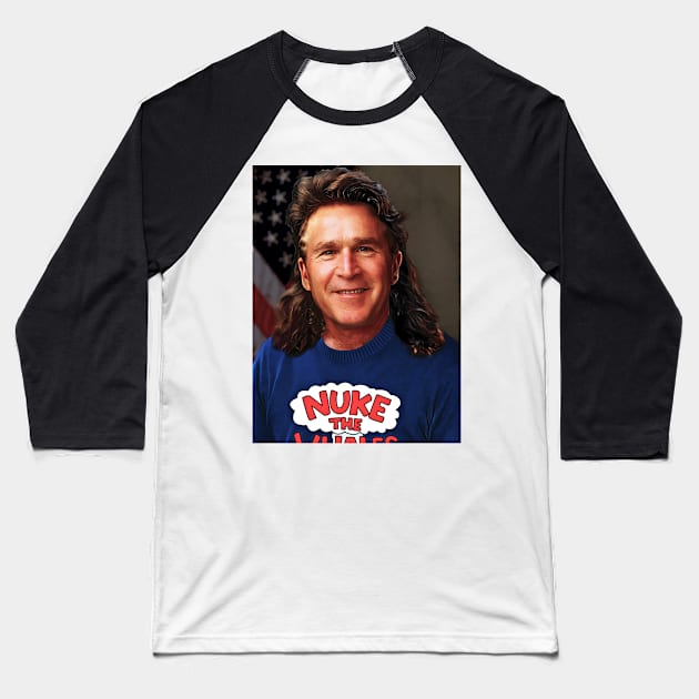 George W Bush rules 43rd US president mullet Baseball T-Shirt by Captain-Jackson